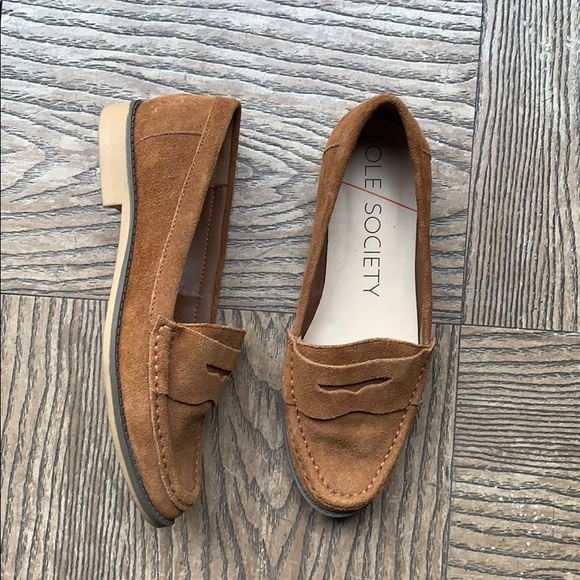 Sole Society Shoes - NEW Sole Society Tan Suede Loafers